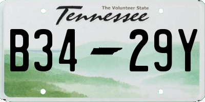 TN license plate B3429Y