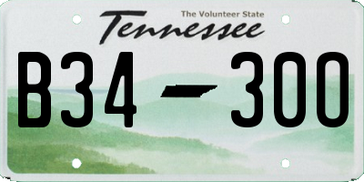 TN license plate B3430O
