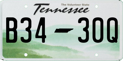 TN license plate B3430Q