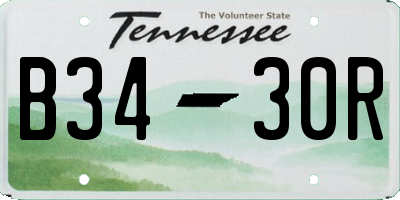 TN license plate B3430R