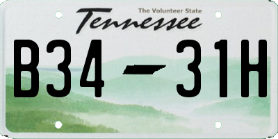 TN license plate B3431H