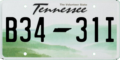 TN license plate B3431I