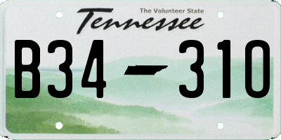 TN license plate B3431O