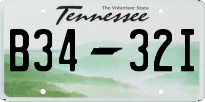 TN license plate B3432I