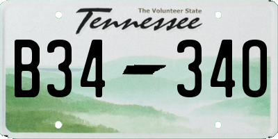 TN license plate B3434O