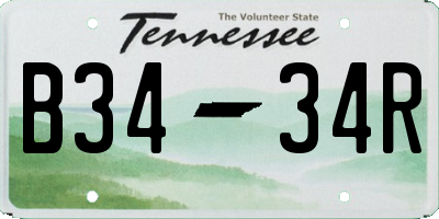 TN license plate B3434R