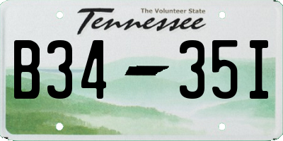 TN license plate B3435I