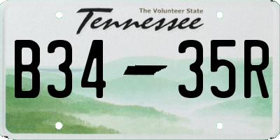 TN license plate B3435R