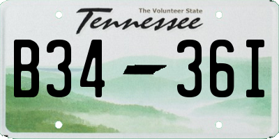 TN license plate B3436I