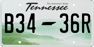 TN license plate B3436R