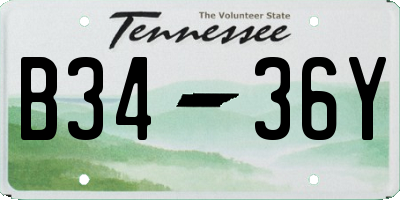 TN license plate B3436Y