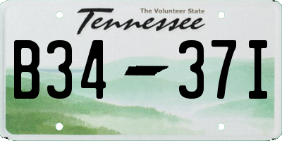 TN license plate B3437I