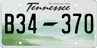 TN license plate B3437O