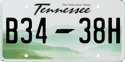 TN license plate B3438H