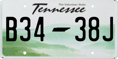TN license plate B3438J