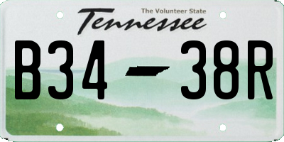 TN license plate B3438R