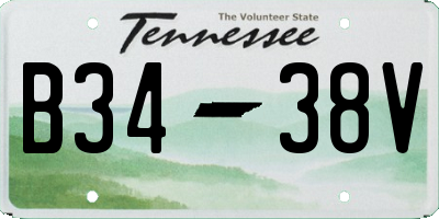 TN license plate B3438V