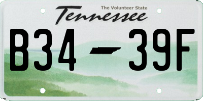 TN license plate B3439F