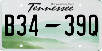 TN license plate B3439Q