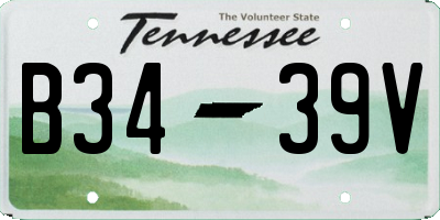 TN license plate B3439V