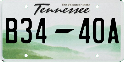 TN license plate B3440A