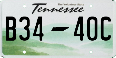 TN license plate B3440C