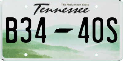 TN license plate B3440S