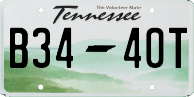 TN license plate B3440T
