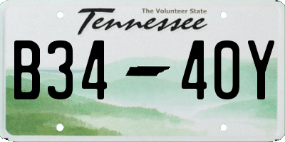 TN license plate B3440Y