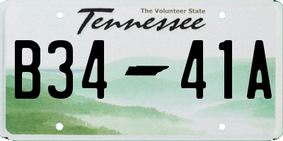 TN license plate B3441A