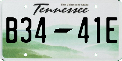 TN license plate B3441E