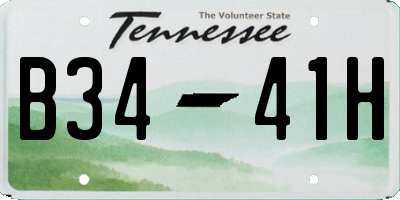 TN license plate B3441H
