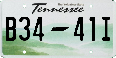 TN license plate B3441I
