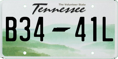 TN license plate B3441L