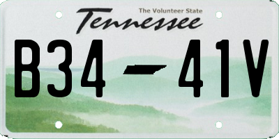 TN license plate B3441V