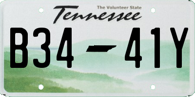 TN license plate B3441Y