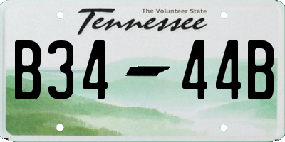 TN license plate B3444B