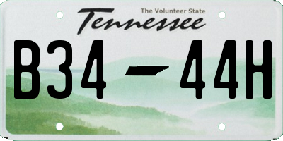 TN license plate B3444H