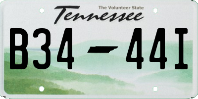 TN license plate B3444I