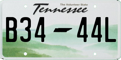 TN license plate B3444L