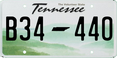 TN license plate B3444O