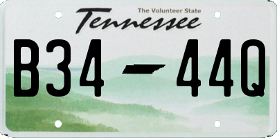TN license plate B3444Q