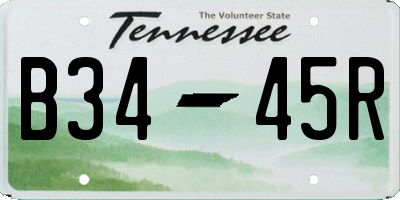 TN license plate B3445R