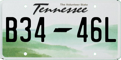 TN license plate B3446L
