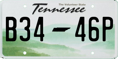 TN license plate B3446P