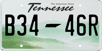 TN license plate B3446R