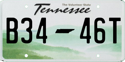 TN license plate B3446T