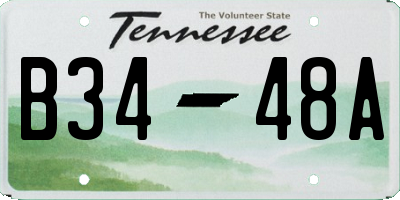 TN license plate B3448A
