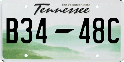 TN license plate B3448C