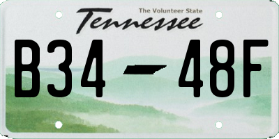 TN license plate B3448F